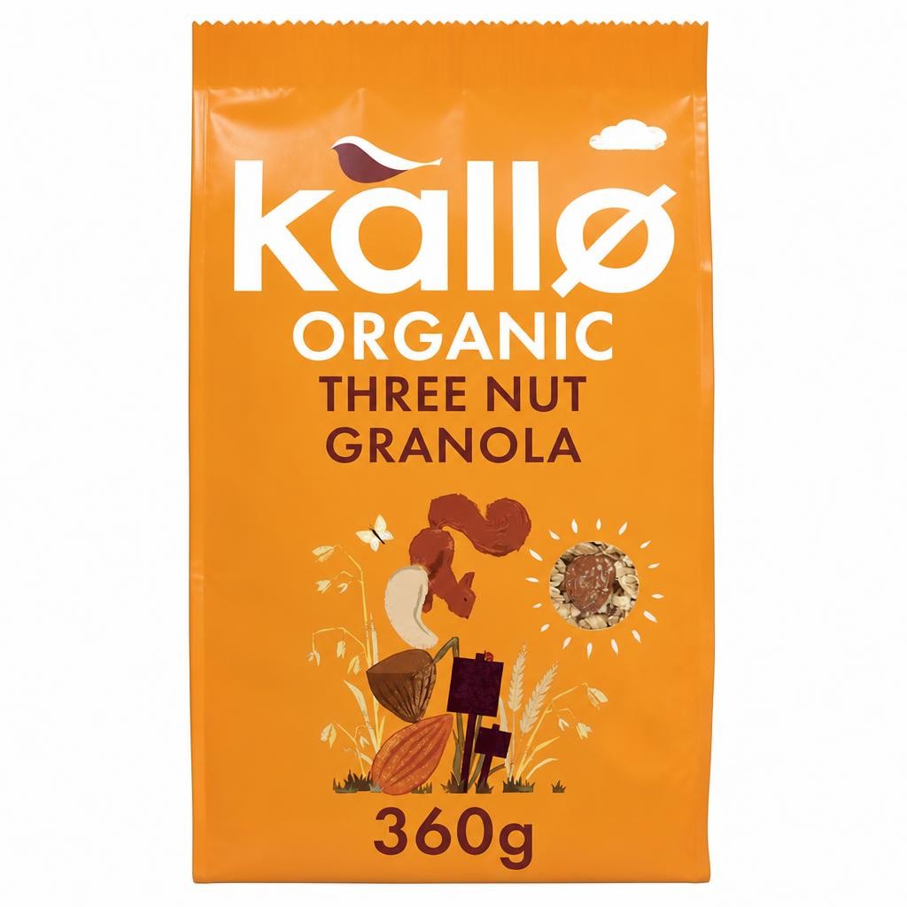 Kallo Organic Three Nut Granola 360g