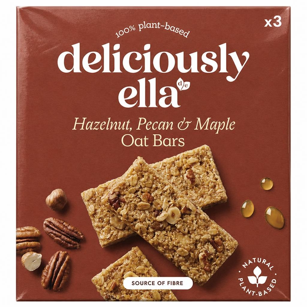 Deliciously Ella Hazelnut Pecan & Maple Oat Bars 3 X 50G
