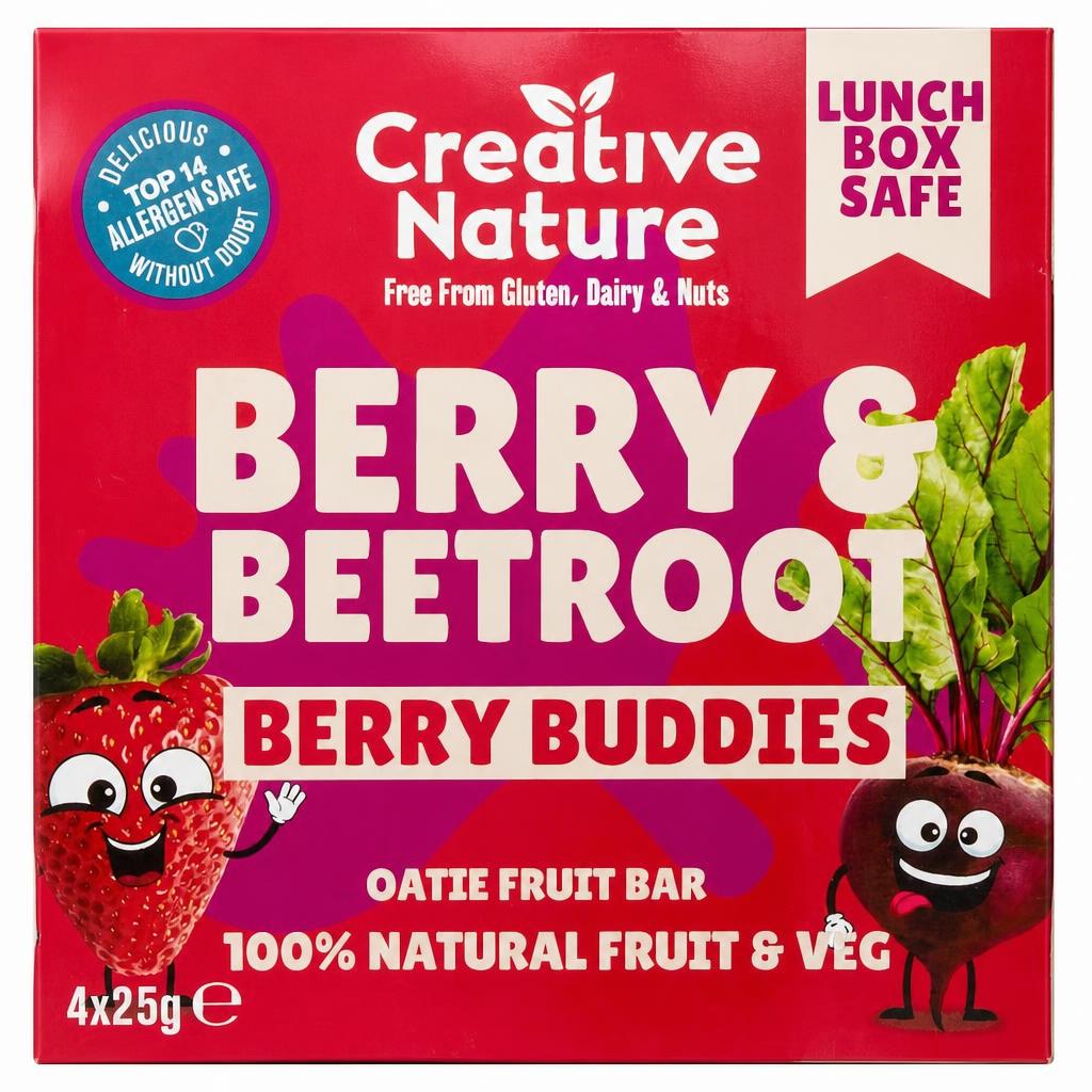 Creative Nature Berry and Beetroot Kids Snack Bar Multipack 4x 25g
