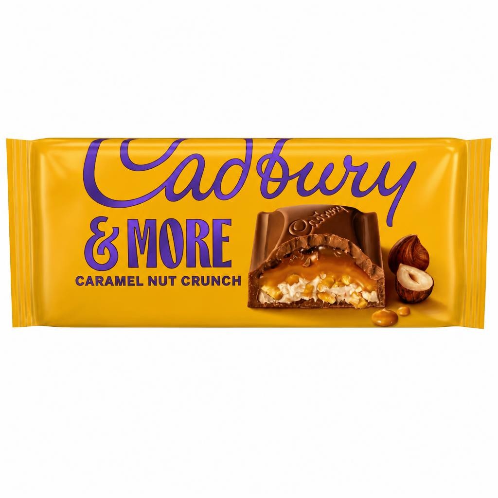 Cadbury Dairy Milk &More Caramel Nut Crunch Chocolate Bar 200g