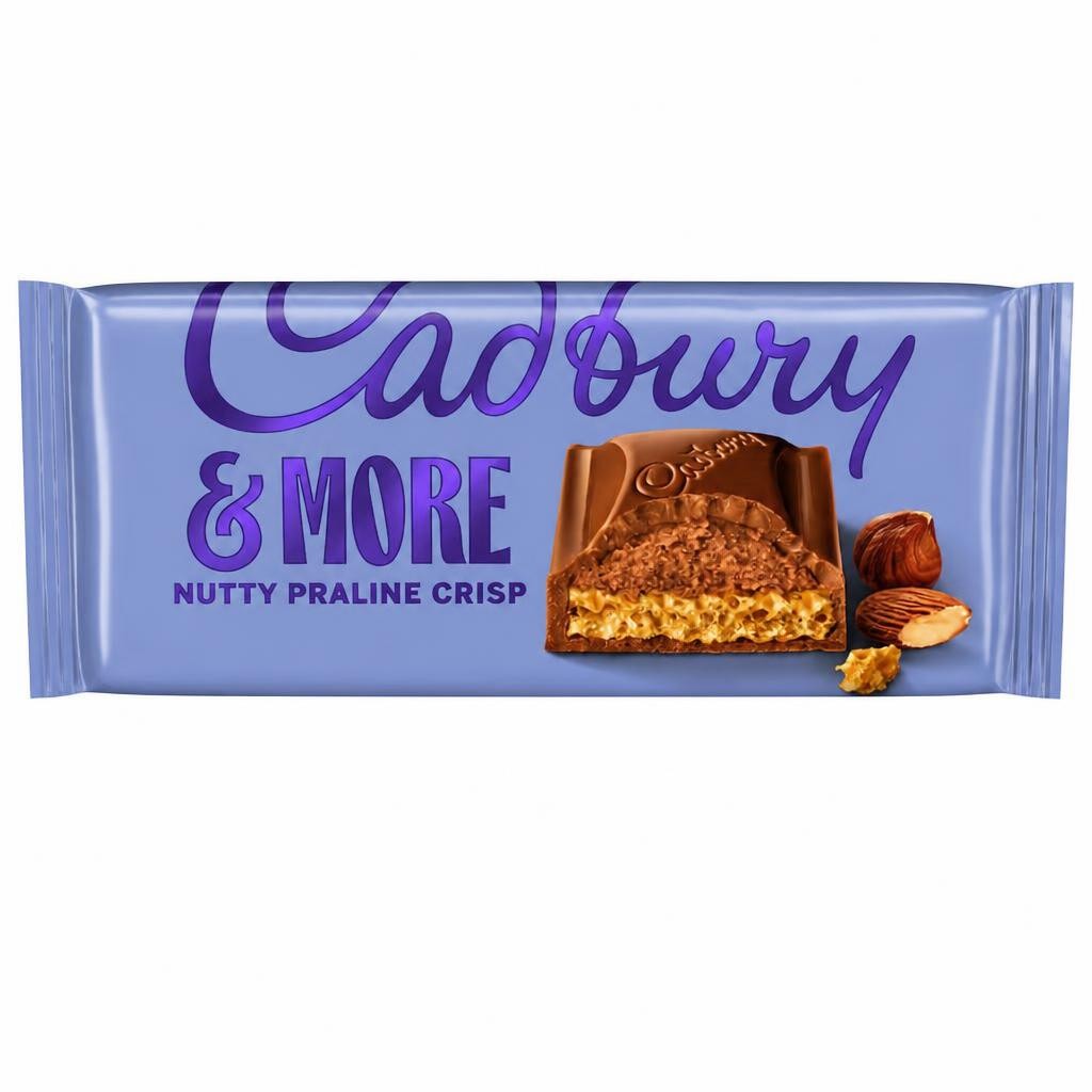 Cadbury Dairy Milk &More Nutty Praline Crisp Chocolate Bar 180g