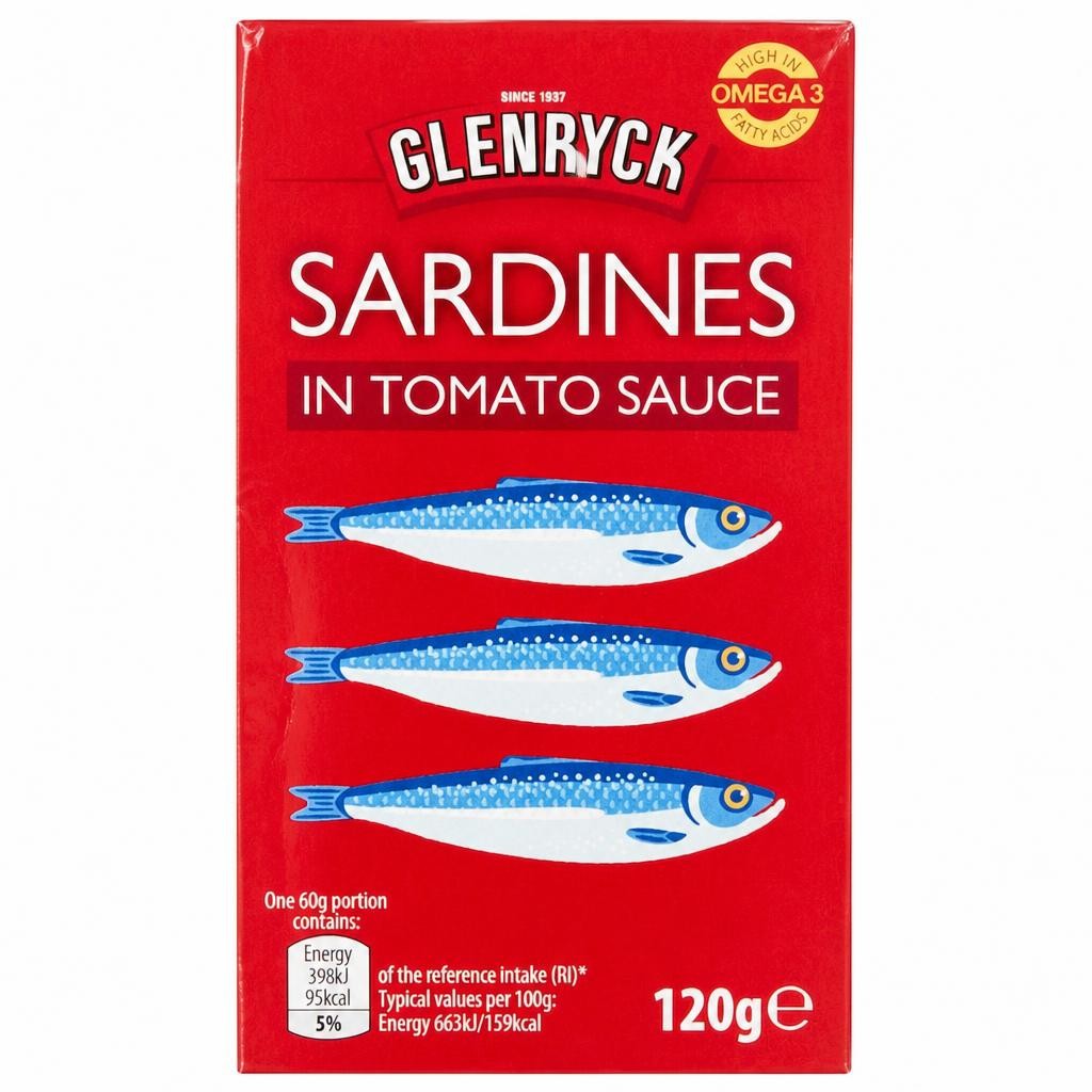 GLENRYCK SARDINES IN TOMATO SAUCE 120G