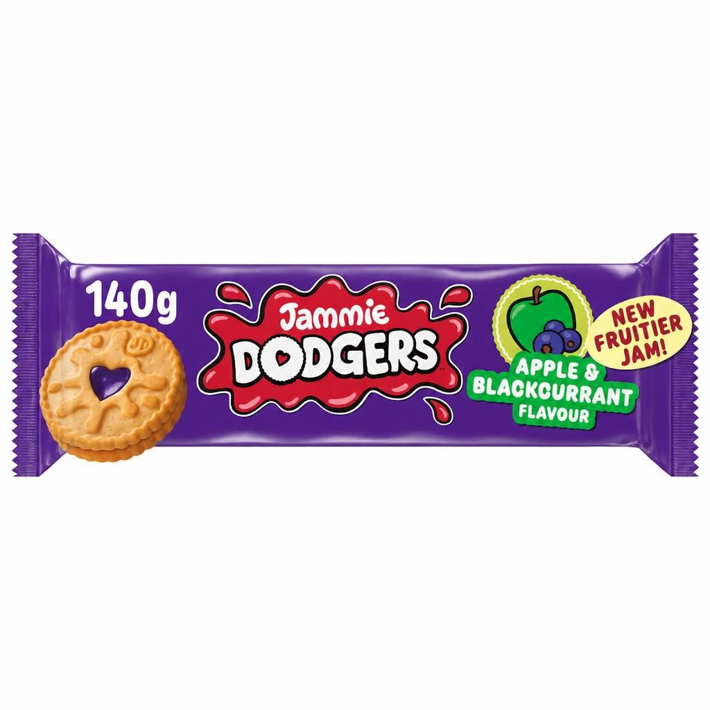 Jammie Dodgers Apple & Blackcurrant Biscuits 140g