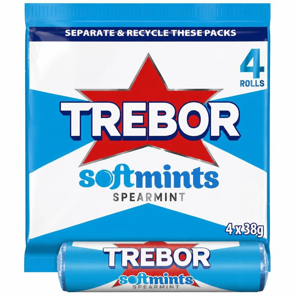 Trebor Softmints Spearmint Multipack 4 pack 38g