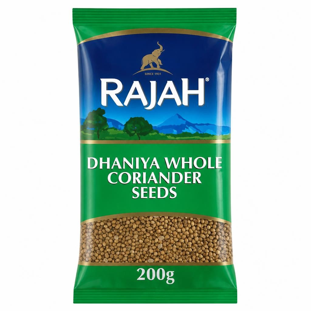 RAJAH DHANIYA WHOLE CORIANDER SEEDS 200G
