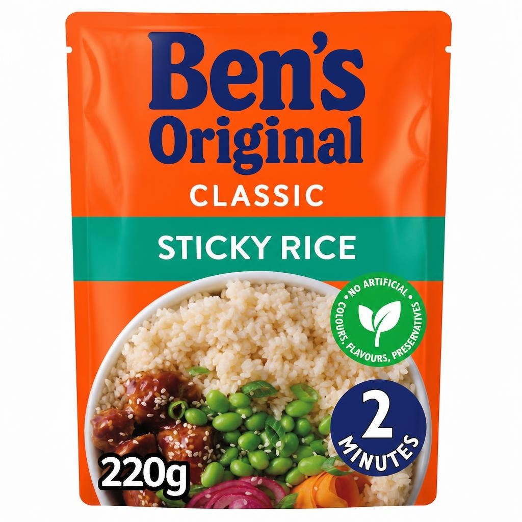 Bens Original Sticky Rice Microwave Rice 220g