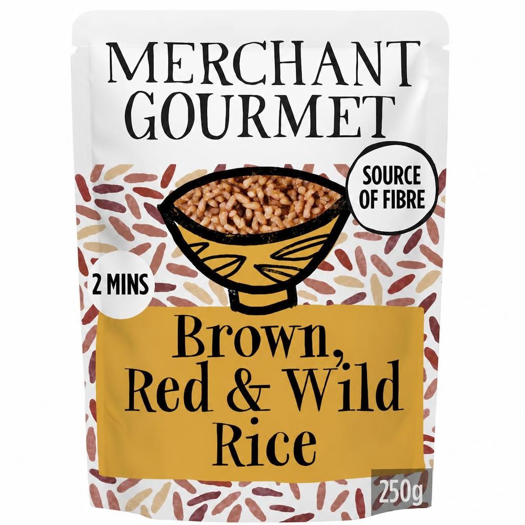 Merchant Gourmet Brown, Red & Wild Rice 250g