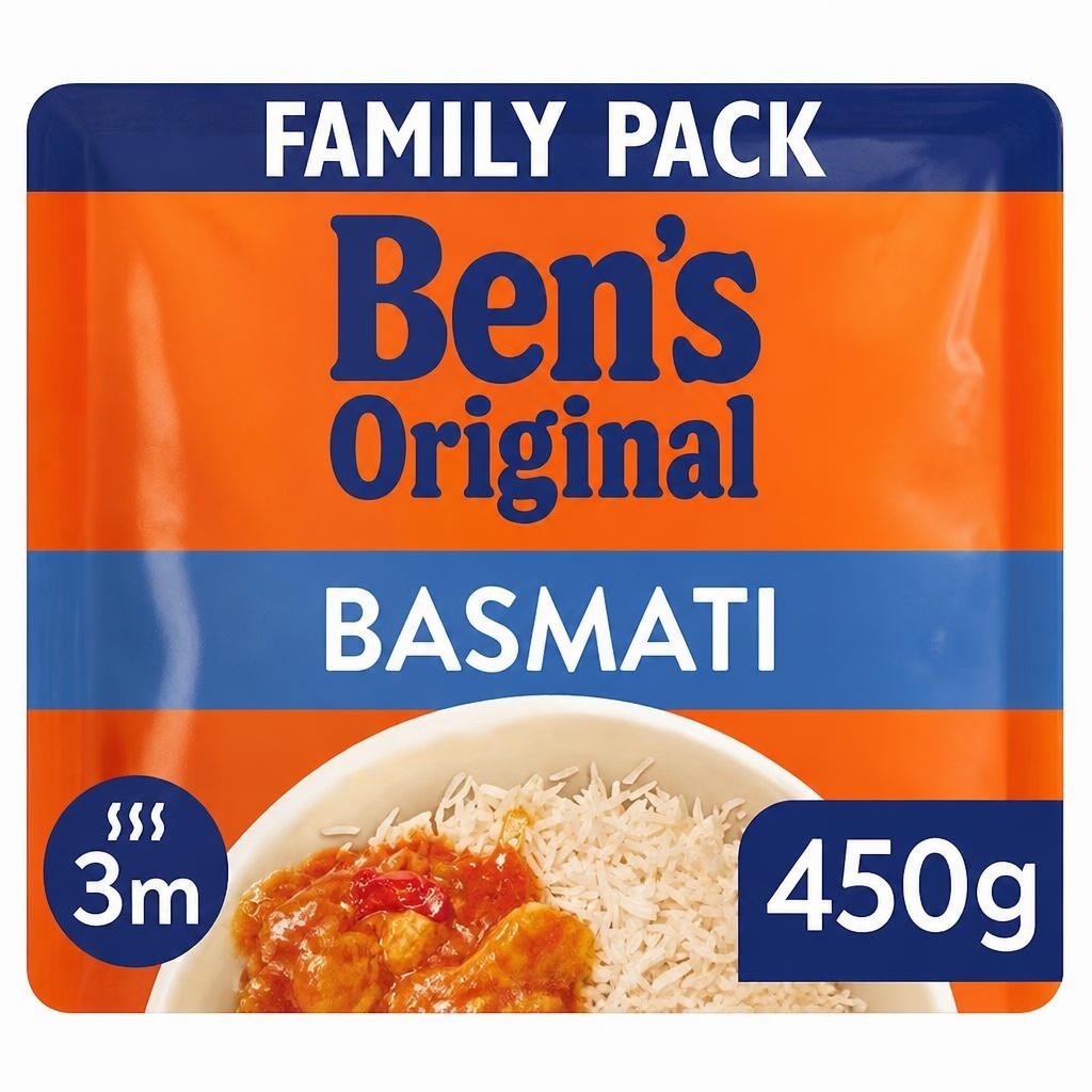 Bens Original Basmati Microwave Rice Family Pack 450g
