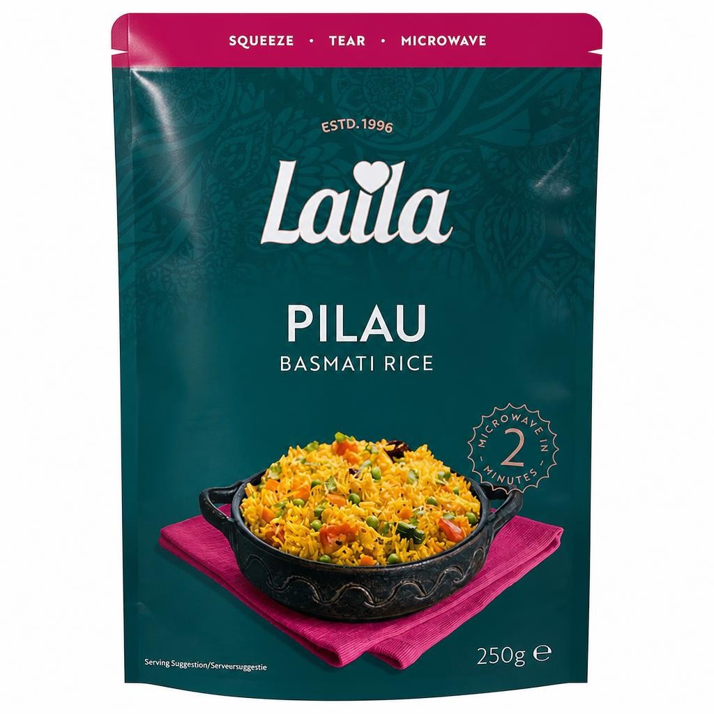Laila Pilau Microwave Basmati Rice 250g
