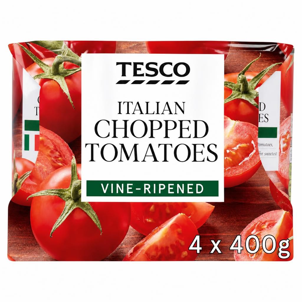 Tesco Italian Chopped Tomatoes 4 X 400G