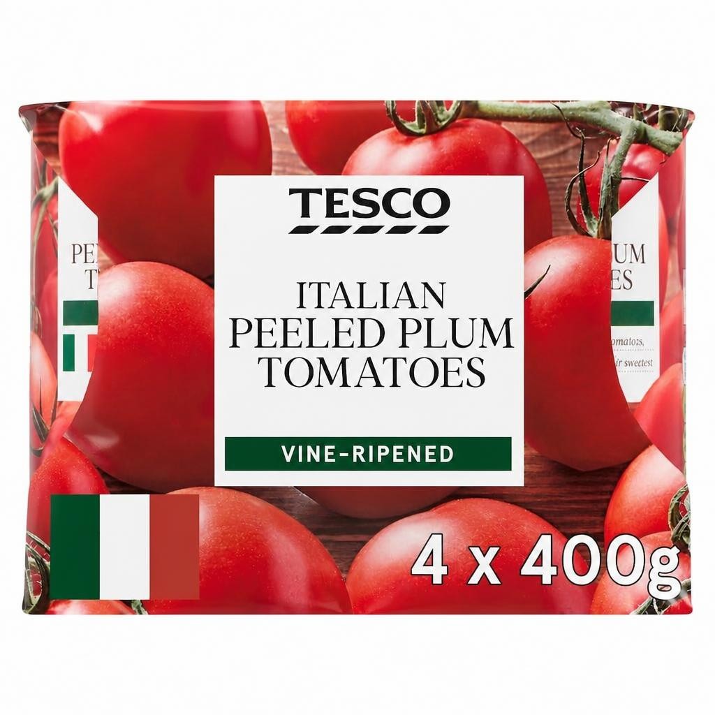 Tesco Peeled Plum Tomatoes 4X400g