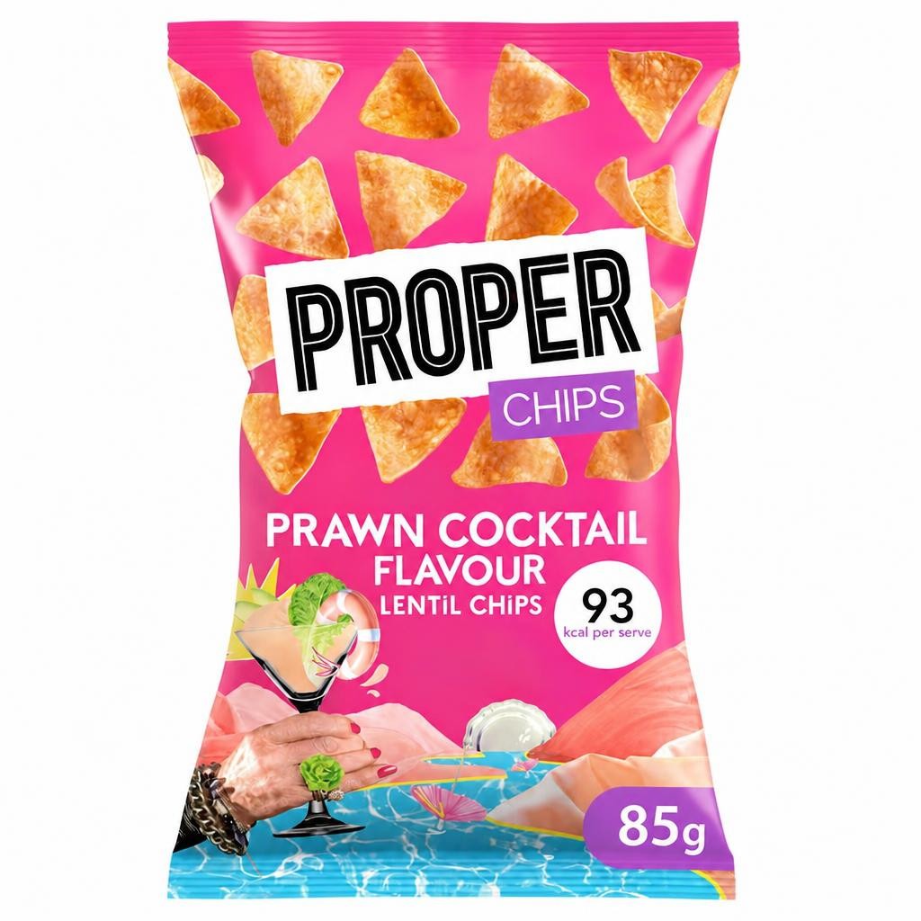 PROPERCHIPS Prawn Cocktail Lentil Chips 85g