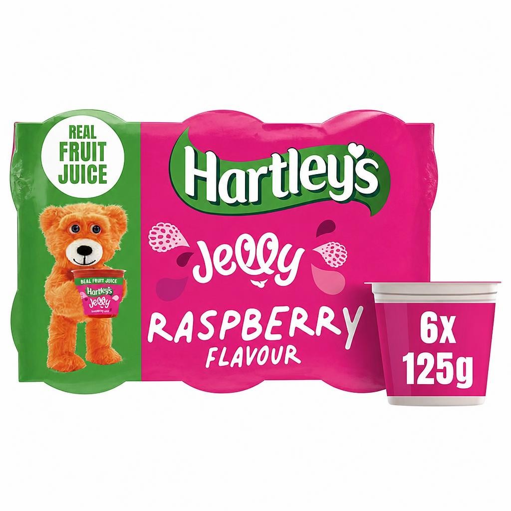 Hartley's Raspberry Flavour Jelly 6 x 125g
