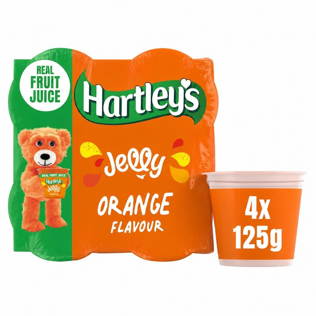 Hartley's Orange Flavour Jelly 4 x 125g