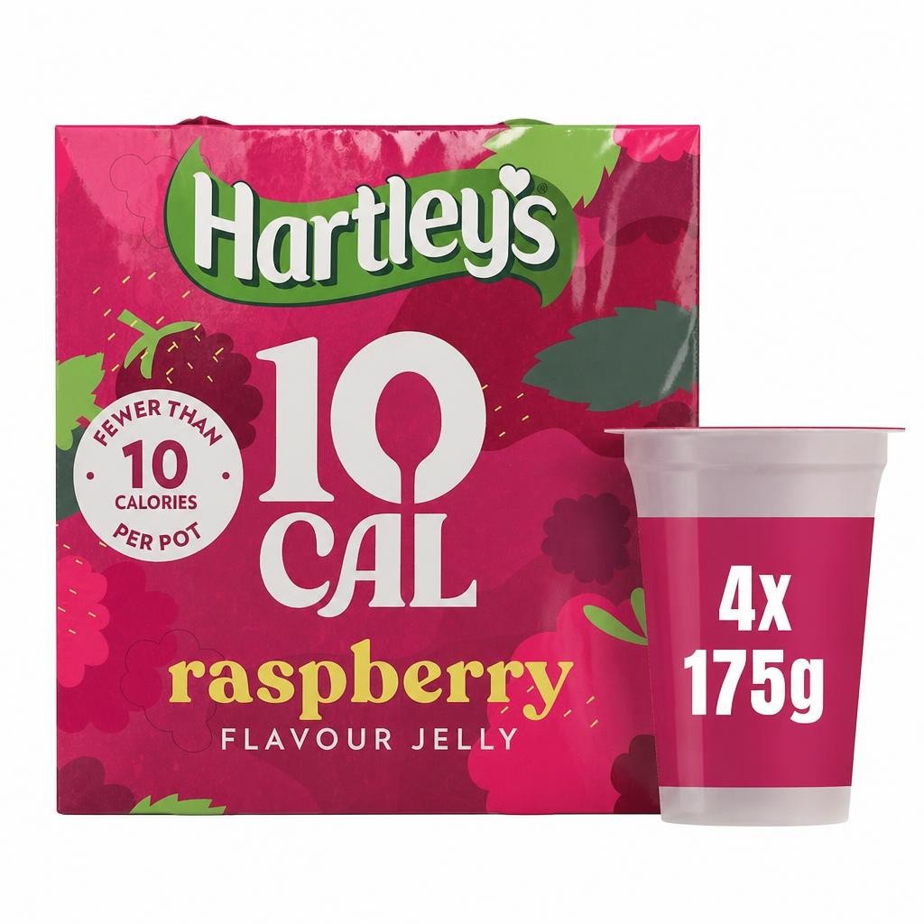 Hartley's 10 Cal Raspberry Flavour Jelly 4x175g