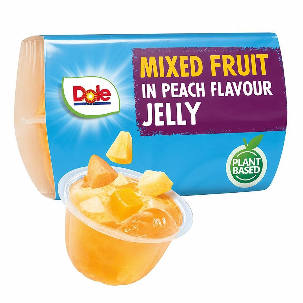 Dole Mixed Fruit In Peach Jelly 4X123g