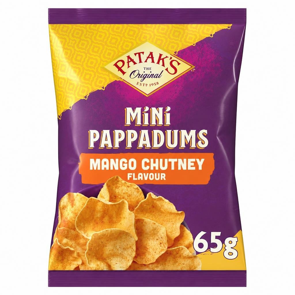 Patak's Indian Mango Chutney Mini Poppadoms 65g
