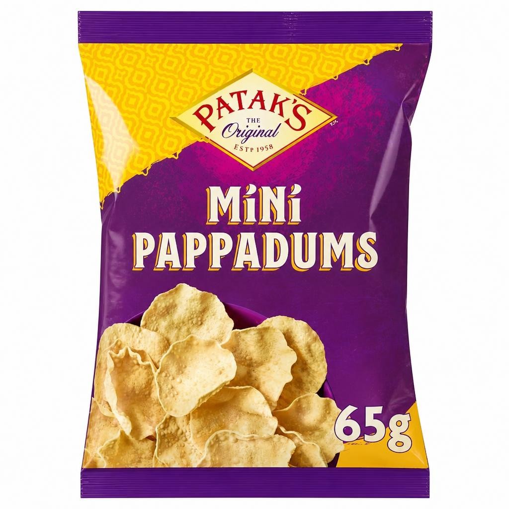 Patak's Plain Mini Pappadums 65g