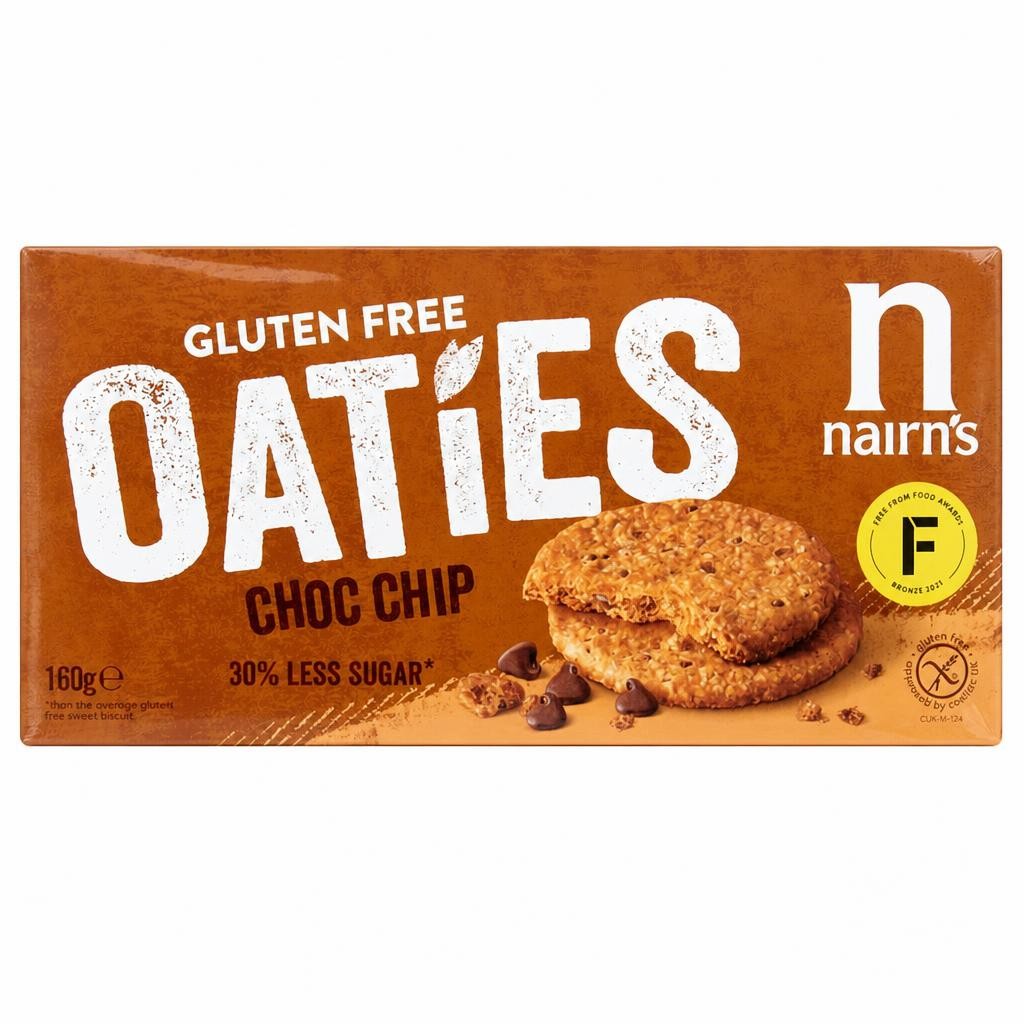 Nairn's Gluten Free Oaties Chocolate Chip Biscuits 160G