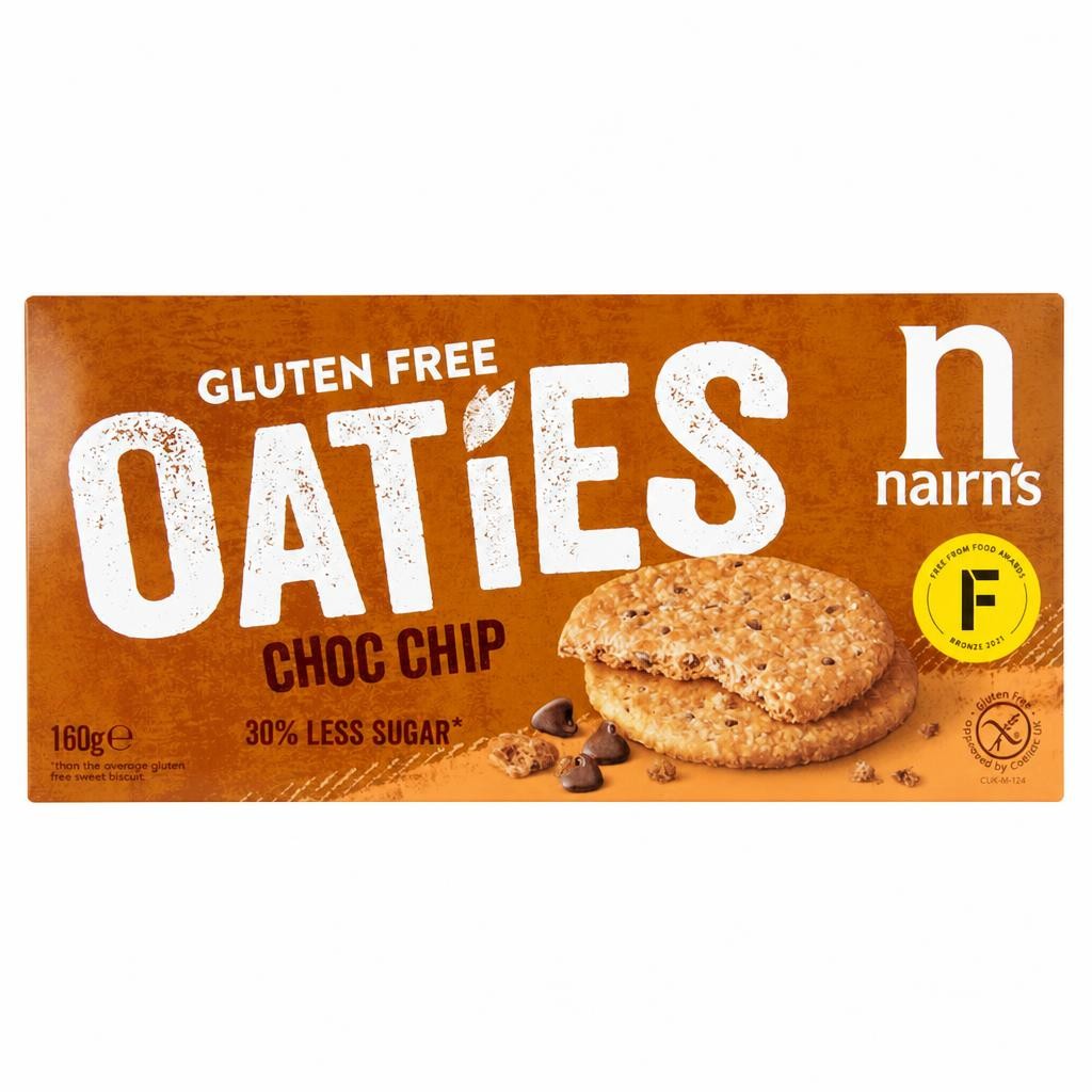 Nairn's Gluten Free Oaties Chocolate Chip Biscuits 160G