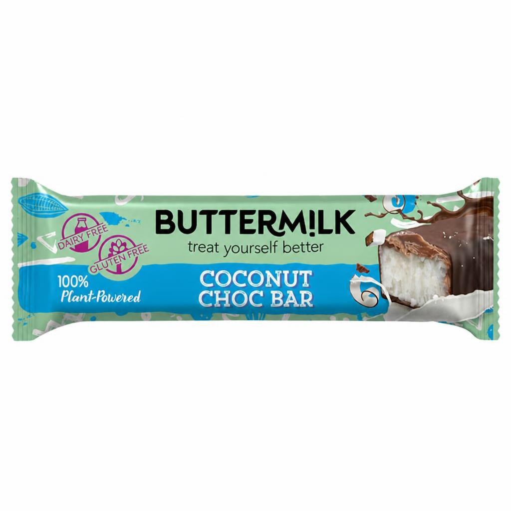 Buttermilk Plant Powered Coconut Choccy Bar 45g