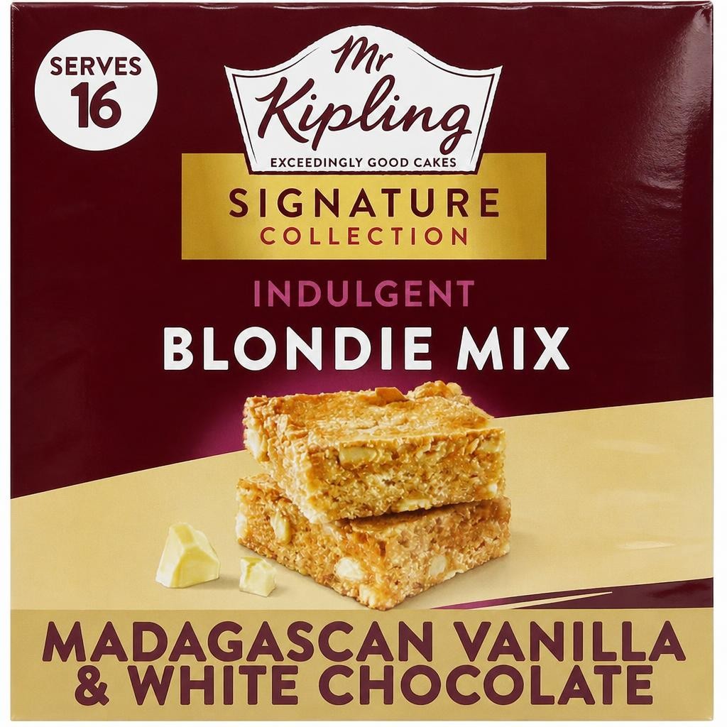 Mr Kipling Signature Baking Vanilla & White Chocolate Blondie Cake Mix 368g