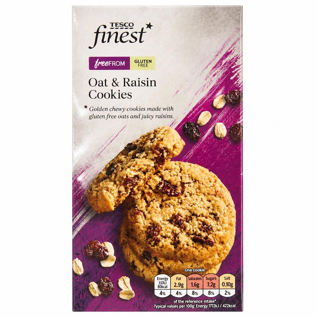 Tesco Free From Oat & Raisin Cookies 150g
