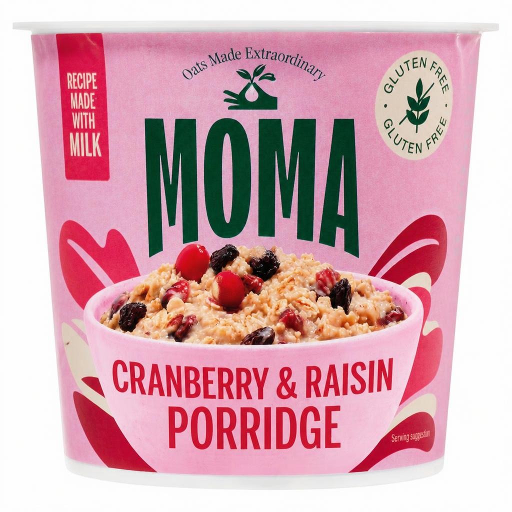 Moma Gluten Free Porridge Pot - Cranberry & Raisin 70g