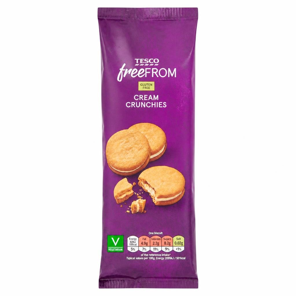 Tesco Free From Cream Crunchies  180g