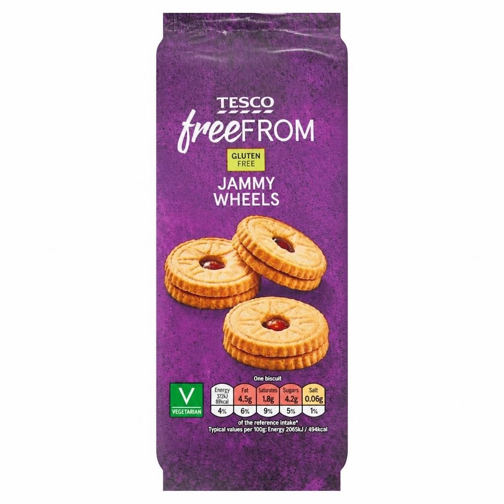 Tesco Free From Jammy Wheels 142g
