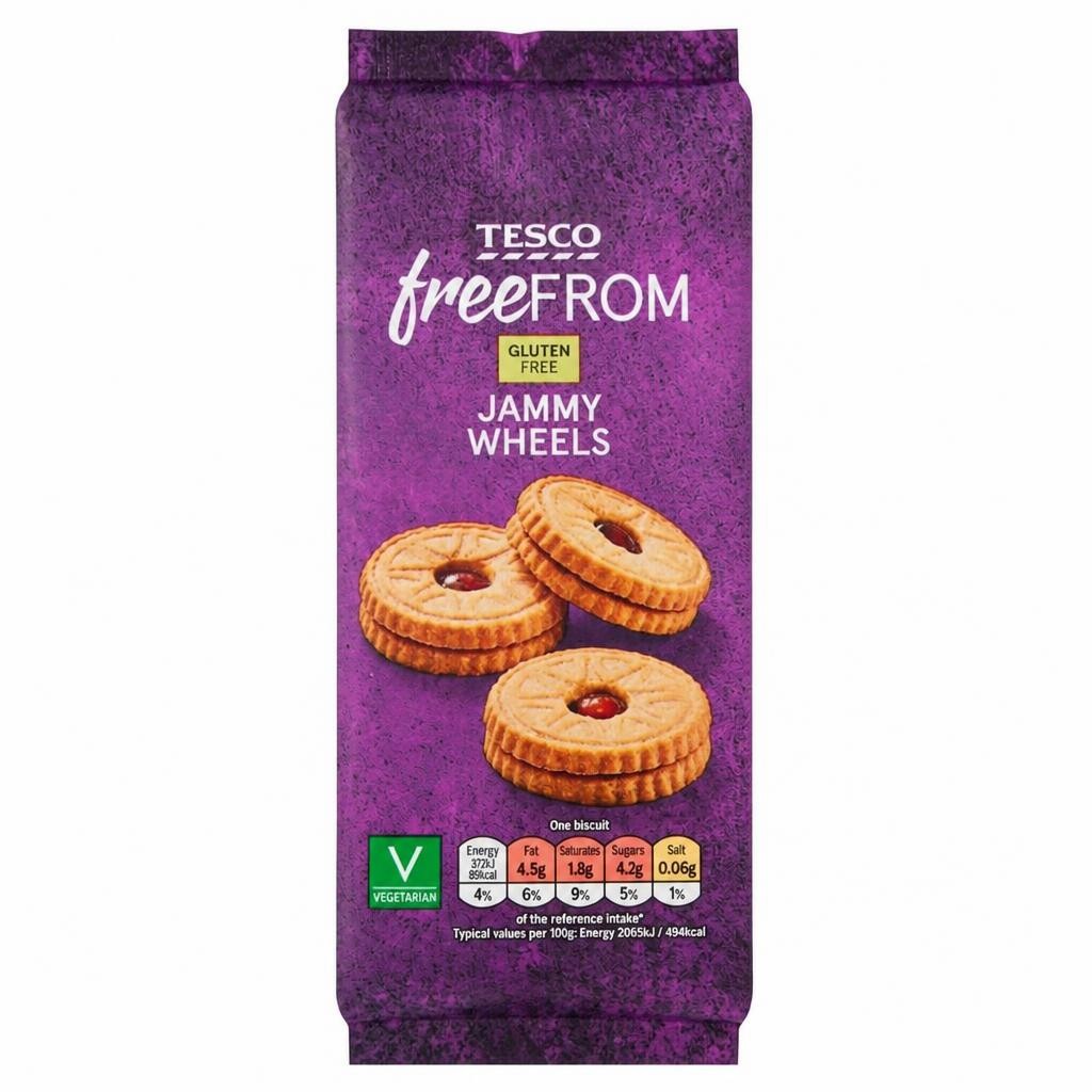 Tesco Free From Jammy Wheels 142g