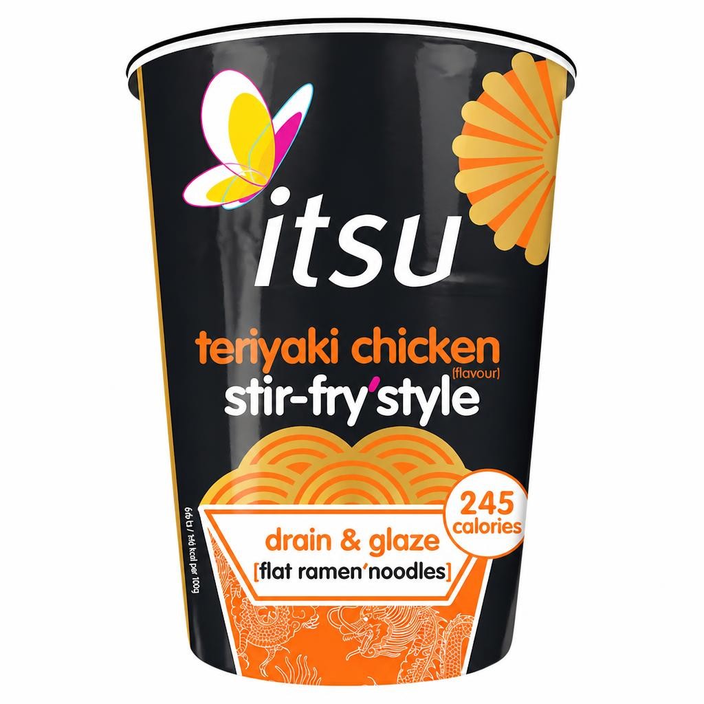 Itsu teriyaki chicken flavour stir fry style noodles 81g