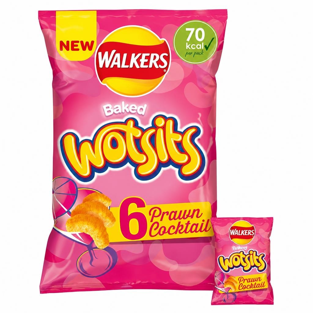 Walkers Wotsits Prawn Cocktail Multipack Crisps 6x13.5g