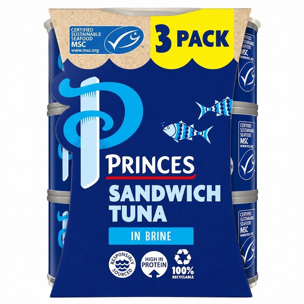 Princes Sandwich Tuna In Brine 3 x 140g