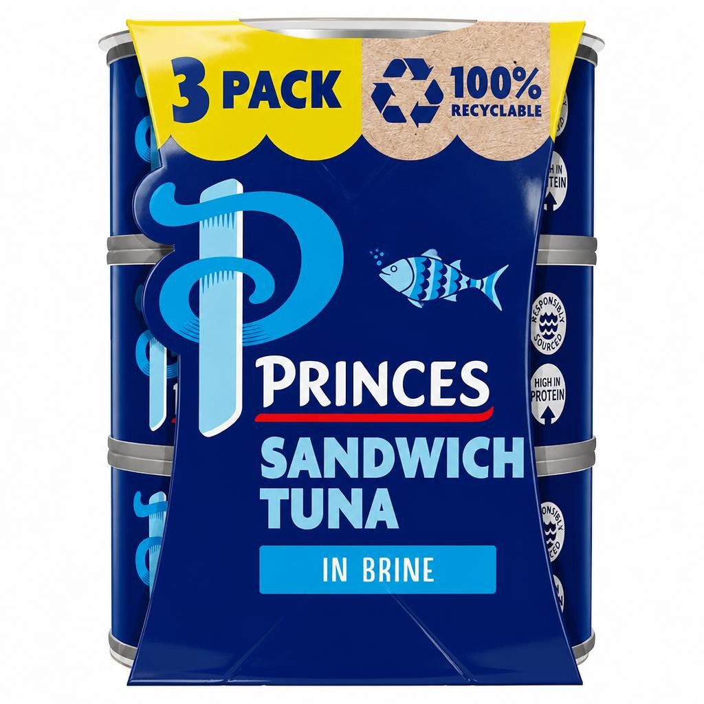 Princes Sandwich Tuna In Brine 3 x 140g