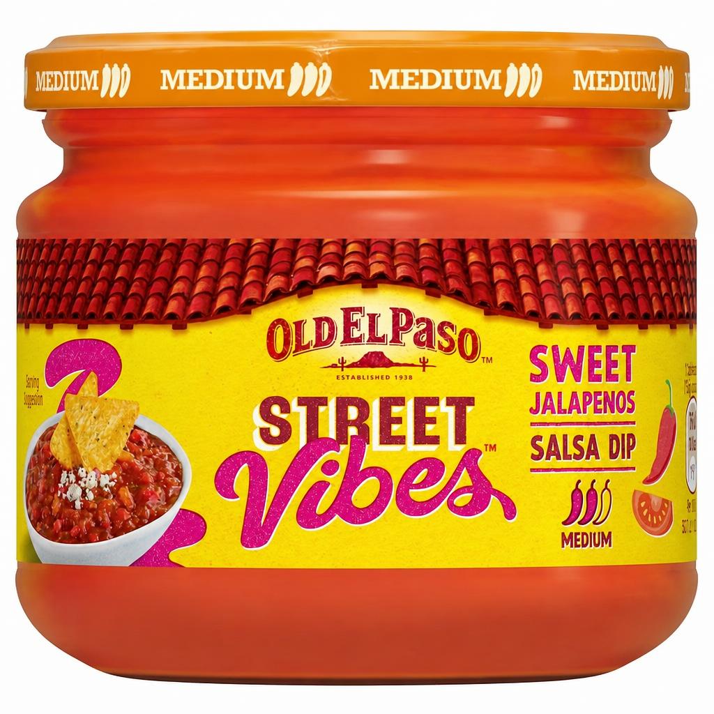 Old El Paso Street Vibes Salsa Dip - Sweet Jalapenos 335g