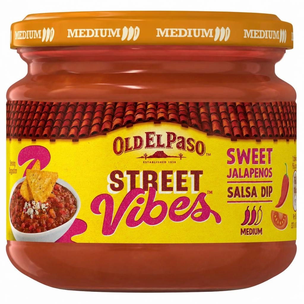Old El Paso Street Vibes Salsa Dip - Sweet Jalapenos 335g