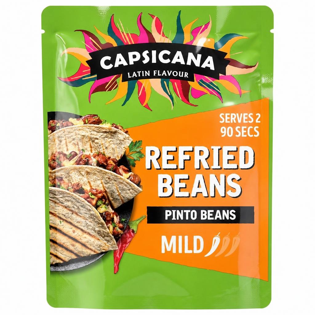 Capsicana Mexican The Ultimate Refried Pinto Beans 200G