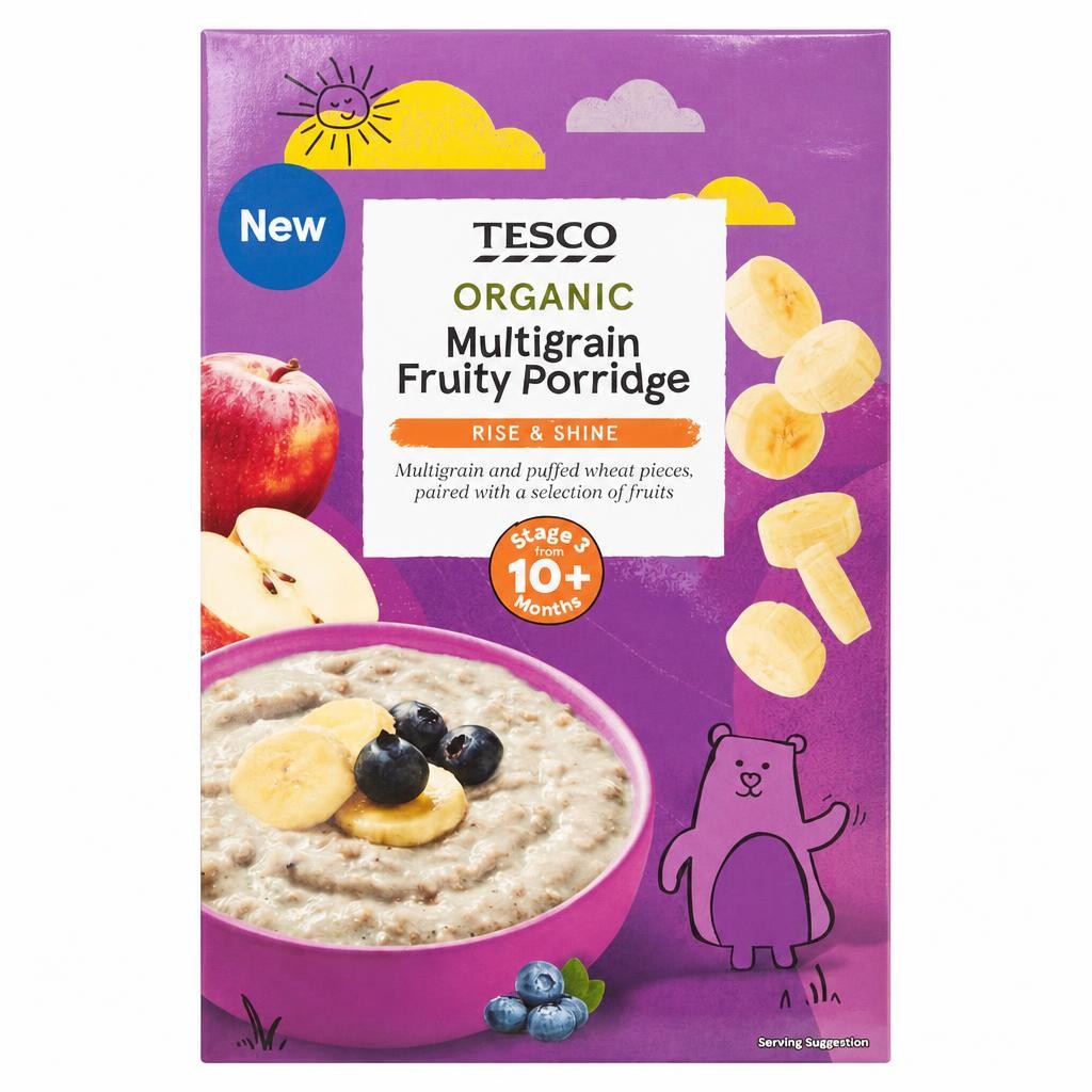 Tesco Organic Multigrain Fruity Porridge 200g