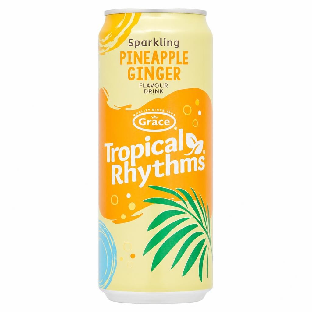 Grace Tropical Rhythms Sparkling Pineapple Ginger 330ML