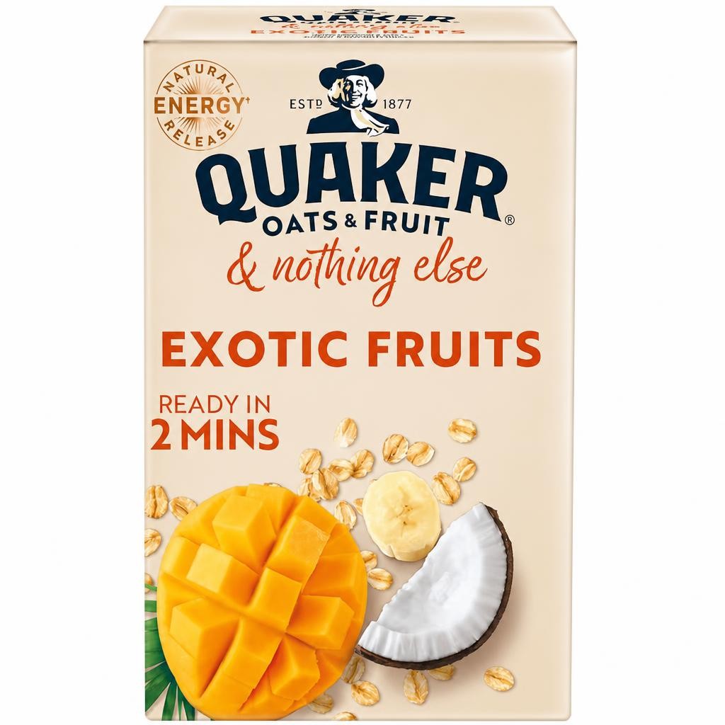 Quaker Oats Exotic Fruits & Nothing Else Porridge Sachets 8 x 33g