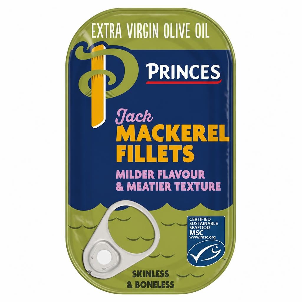 Princes Jack Mackerel Fillets In Extra Virgin Olive Oil 125G