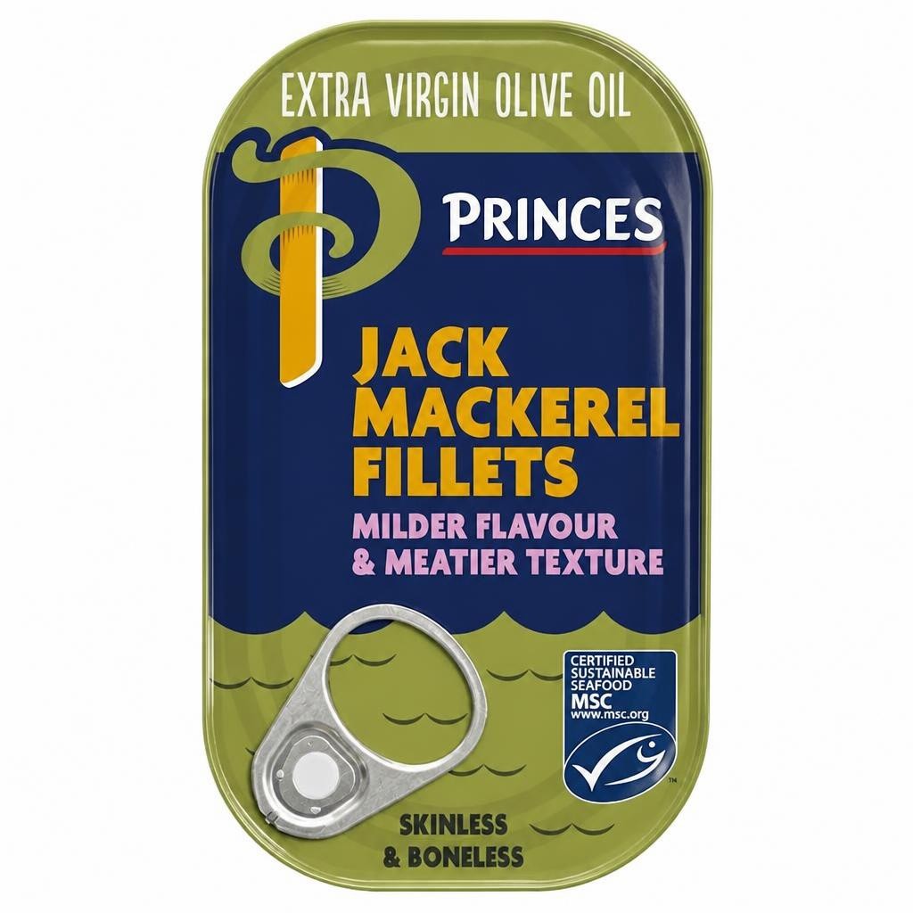 Princes Jack Mackerel Fillets In Extra Virgin Olive Oil 125G