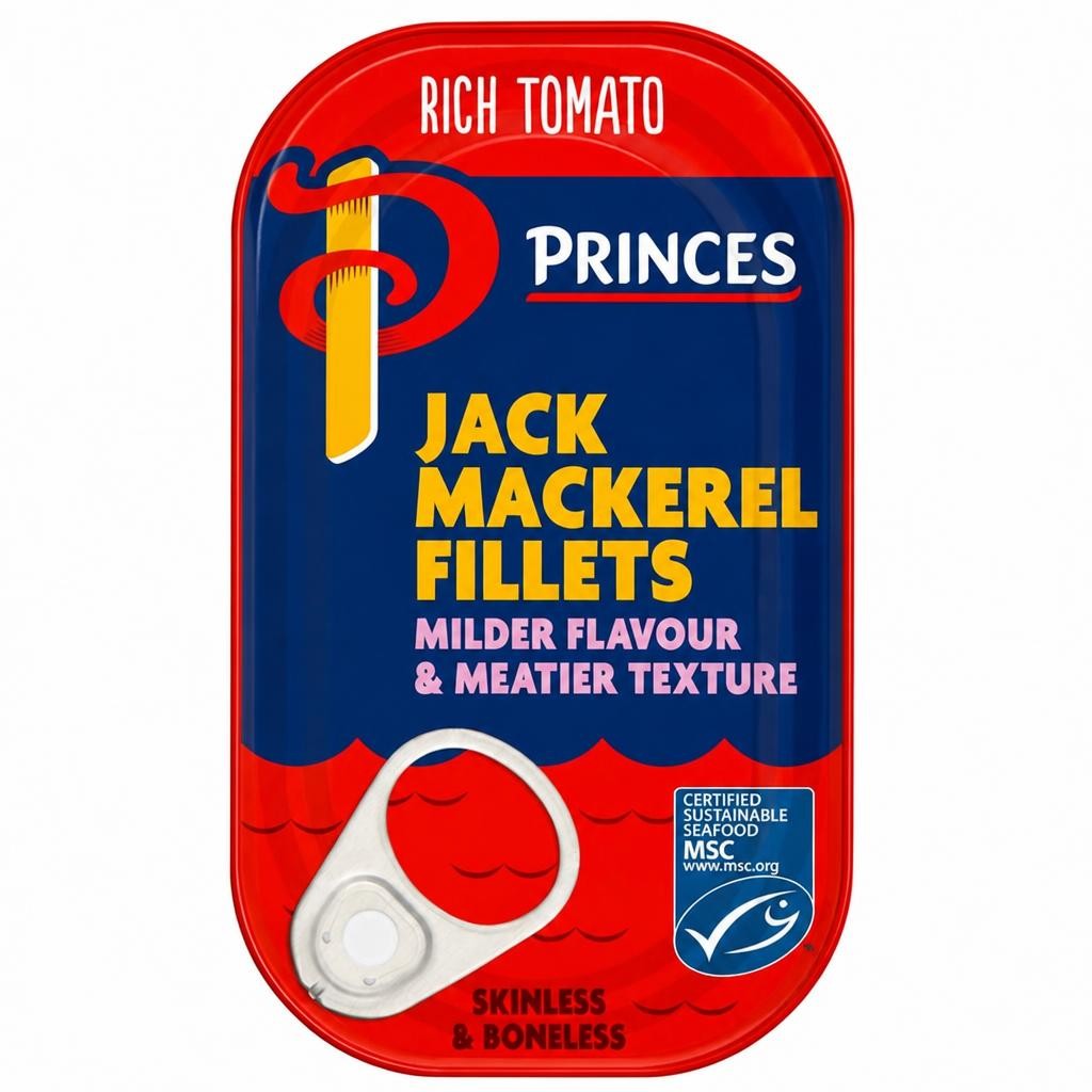 Princes Jack Mackerel Fillets in Tomato Sauce 125g
