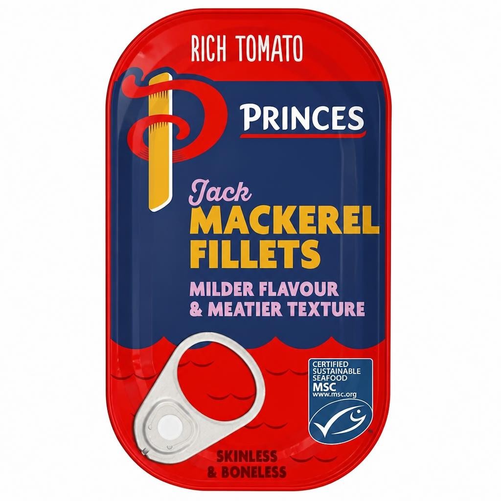 Princes Jack Mackerel Fillets in Tomato Sauce 125g