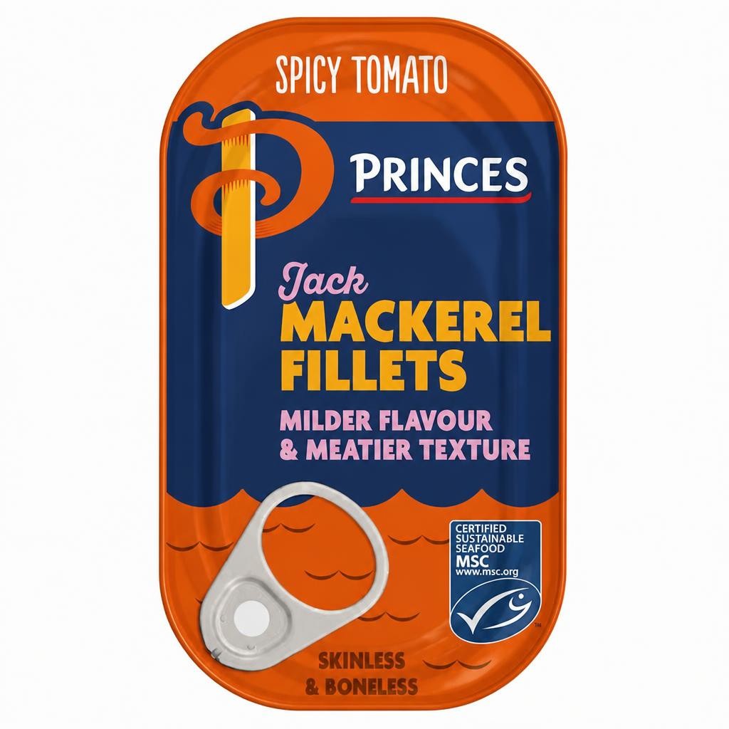 Princes Jack Mackerel Fillets in Spicy Tomato Sauce 125g