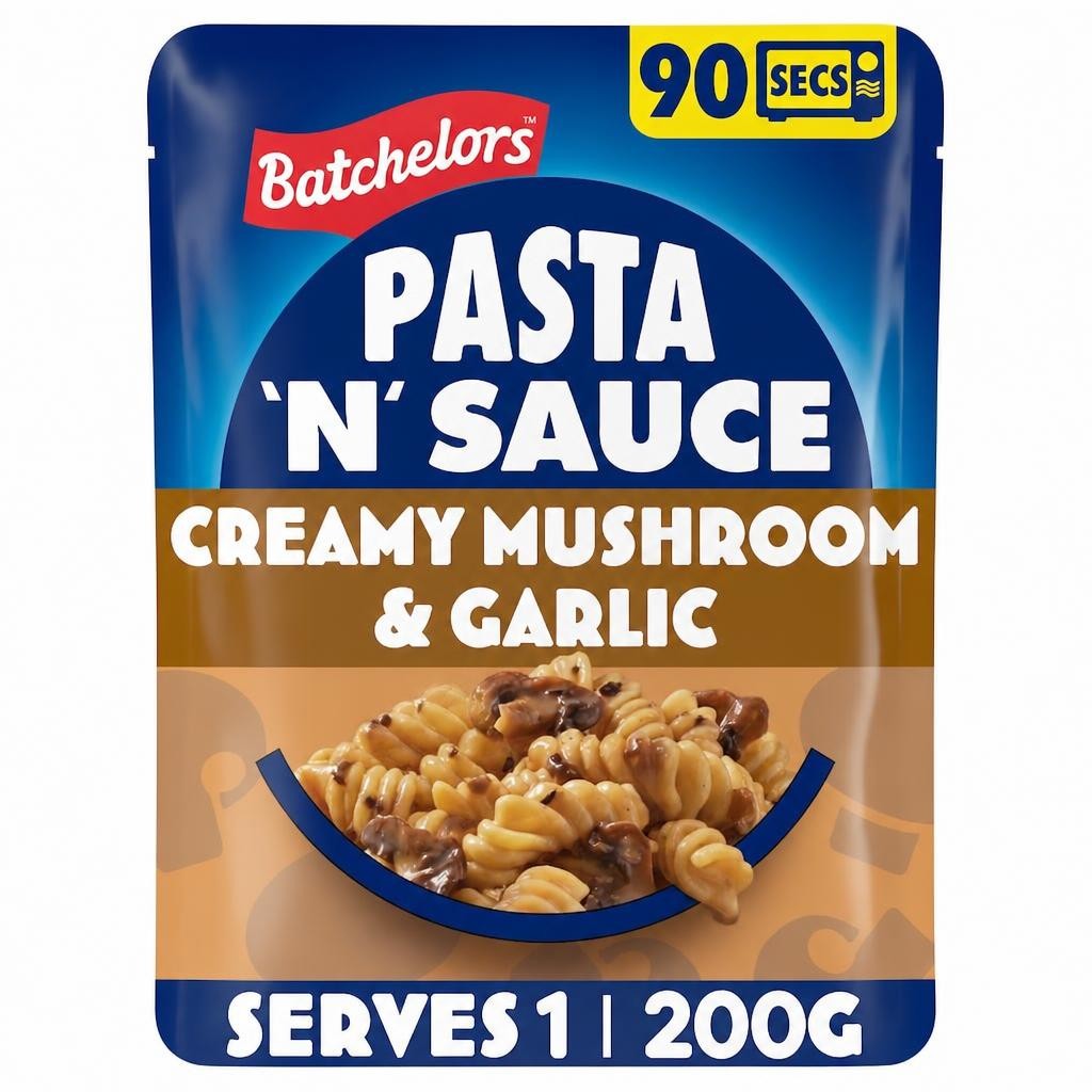 Batchelors Pasta 'n' Sauce Microwave Ready Meal Pasta with Mushroom and Garlic  200g