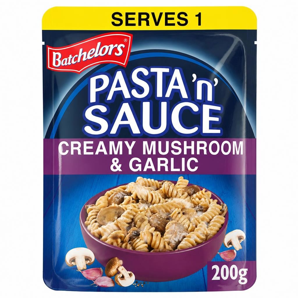 Batchelors Pasta 'n' Sauce Microwave Ready Meal Pasta with Mushroom and Garlic  200g