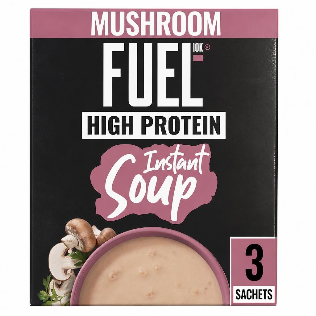 FUEL10K High Protein Mushroom Instant Cup Soup 3 Packet 64g