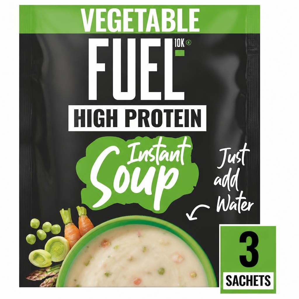 FUEL10K High Protein Vegetable Instant Cup Soup 3 Packet 65g